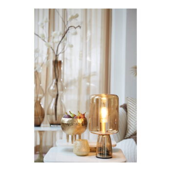 Oranžová stolová lampa so skleneným tienidlom (výška 32 cm) Lotta – Light & Living – Obrázok 2