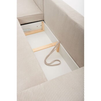 Svetlomodrá menčestrová rozkladacia rohová variabilná pohovka Nihad – Bobochic Paris – Obrázok 4