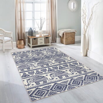 Modrý prateľný koberec 160x230 cm Elephant – Mila Home - Image 6