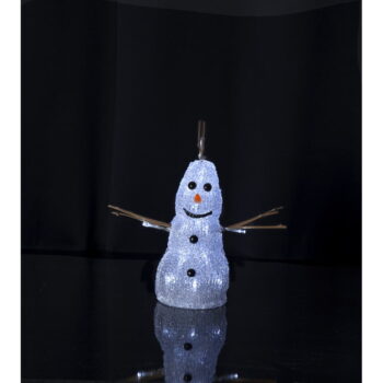 Biela vianočná svetelná dekorácia Crystal Snowman – Star Trading - Image 3
