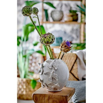 Krémová váza z kameniny (výška 25 cm) Abira – Bloomingville - Image 3