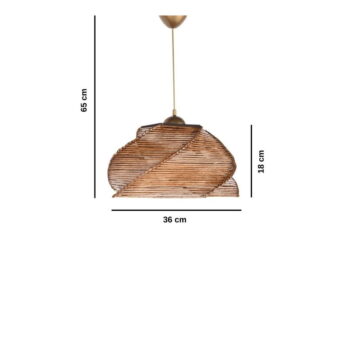 Béžové závesné svietidlo ø 36 cm Pentagone – Opviq lights - Image 2