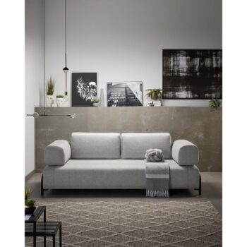 Svetlosivá pohovka s podrúčkami Kave Home Compo - Image 7