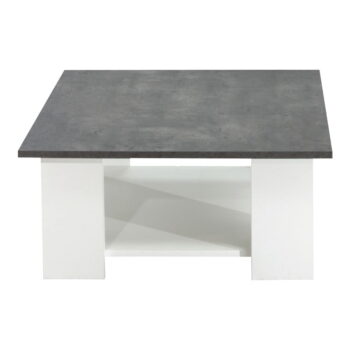Biely konferenčný stolík s doskou v dekore betónu 67x67 cm Square - TemaHome - Image 3
