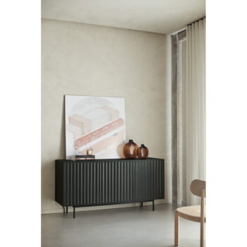 Čierna nízka komoda 159x80 cm Sierra – Teulat - Image 6
