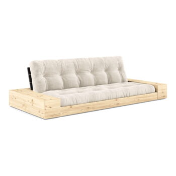 Biela menčestrová rozkladacia pohovka 244 cm Base – Karup Design