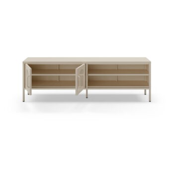 Krémový TV stolík 160x50 cm Diora – Marckeric – Obrázok 2