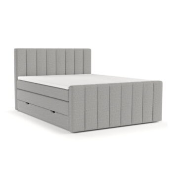 Svetlosivá boxspring posteľ s úložným priestorom 160x200 cm Ruby – Maison de Rêve