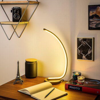 LED stolová lampa v zlatej farbe (výška  43 cm) Bevel – Opviq lights - Image 5