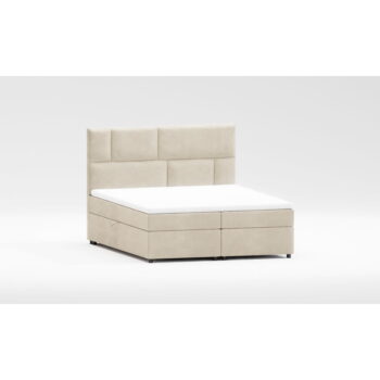 Béžová boxspring posteľ s úložným priestorom 160x200 cm Lola – Ropez - Image 2