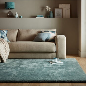 Syntetická kožušina v petrolejovej farbe 160x230 cm Faroe Wool Look Fur – Flair Rugs - Image 2