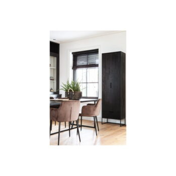 Čierna šatníková skriňa z jaseňového dreva 60x210 cm Silas – WOOOD - Image 4