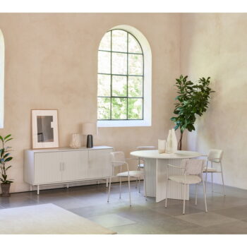 Svetlosivý okrúhly jedálenský stôl ø 120 cm Palma – Unique Furniture – Obrázok 2