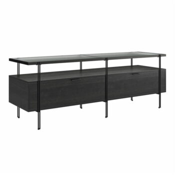 Čierny TV stolík v dekore duba 140x50 cm Wainwright - Queer Eye – Obrázok 3