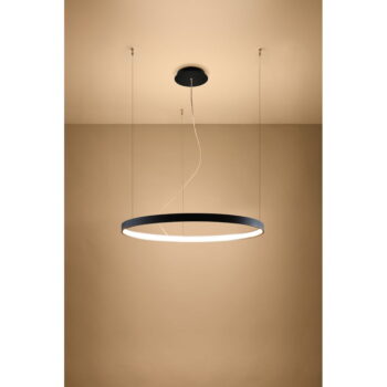 Čierne závesné svietidlo Nice Lamps Ganica, ø 80 cm – Obrázok 3