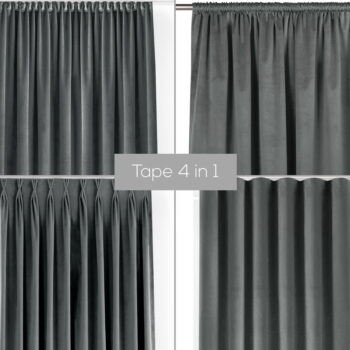 Tmavosivý zamatový dimout záves 200x300 cm Velto – Filumi - Image 5