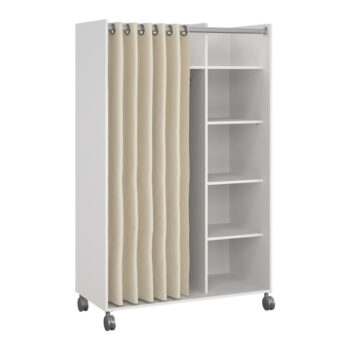 Bielo-béžová šatníková skriňa 100x160 cm Kit – Tvilum – Obrázok 2