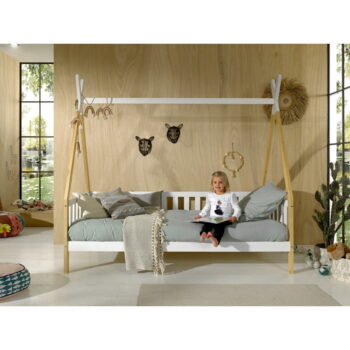 Biela detská posteľ so zábranou Vipack Tipi, 90 x 200 cm - Image 6