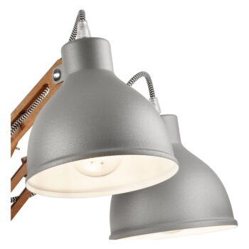 Sivo-hnedé stropné svietidlo s kovovým tienidlom ø 15 cm Marcello – LAMKUR – Obrázok 4