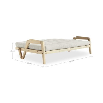 Žltá menčestrová rozkladacia pohovka 204 cm Grab - Karup Design - Image 3