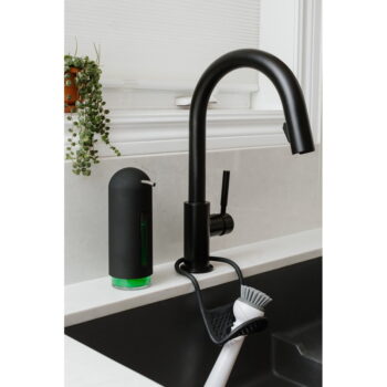 Čierny plastový dávkovač mydla 350 ml Penguin – Umbra - Image 7