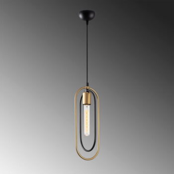 Závesné svietidlo v čierno-zlatej farbe Cerco – Opviq lights - Image 4