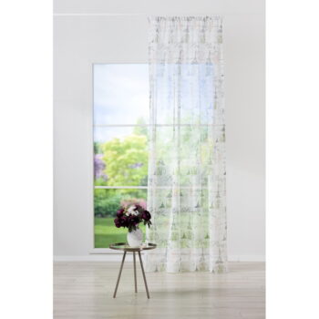 Bielo-sivá záclona 140x245 cm Tour – Mendola Fabrics - Image 3