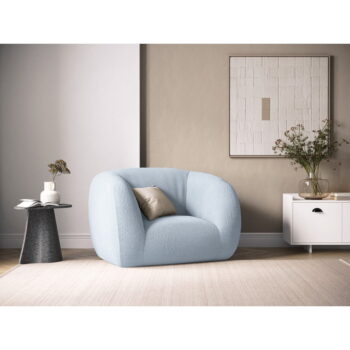 Svetlomodré kreslo z textílie buklé Essen – Cosmopolitan Design – Obrázok 5