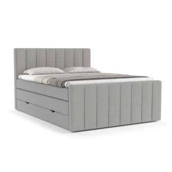 Svetlosivá boxspring posteľ s úložným priestorom 160x200 cm Ruby – Maison de Rêve - Image 8