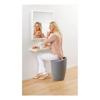 Svetlosivý kôš na bielizeň a taburetka v jednom Wenko Linen Look, 20 l – Obrázok 2