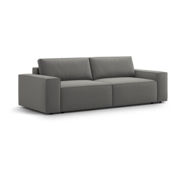 Svetlosivá rozkladacia pohovka z textílie bouclé 247 cm Jodie – Micadoni Home - Image 3