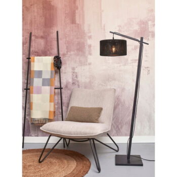 Čierna stojacia lampa s tienidlom z juty (výška 150 cm) Iguazu – Good&Mojo - Image 5
