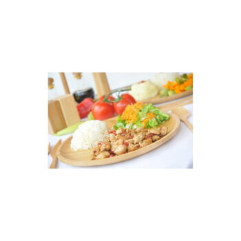 Bambusový servírovací podnos Bambum Penne, ⌀ 28 cm – Obrázok 2