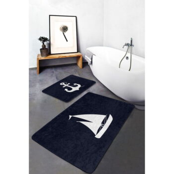 Tmavomodré kúpeľňové predložky v súprave 2 ks 60x100 cm – Mila Home - Image 4