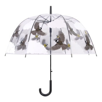 Transparentný dáždnik s potlačou vtáčikov Esschert Design, ⌀ 80,8 cm - Image 3