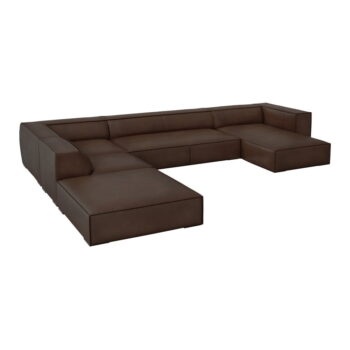 Tmavohnedá kožená rohová pohovka (ľavý roh) Madame - Windsor & Co Sofas – Obrázok 2