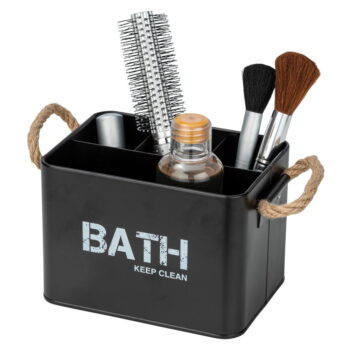 Čierny kúpeľňový organizér so 4 priehradkami Wenko Gara – Obrázok 3