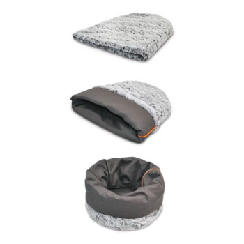 Sivý pelech pre domáceho miláčika ø 33 cm Snuggle Bed 3in1 Husky Grey S – P.L.A.Y. - Image 3