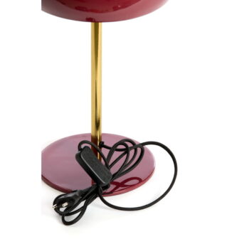 Vínová stolová lampa s kovovým tienidlom (výška 40 cm) Surin – Light & Living – Obrázok 5