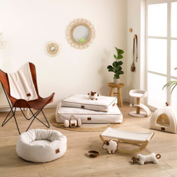 Krémový pelech pre psa ø 55 cm – Love Story - Image 2