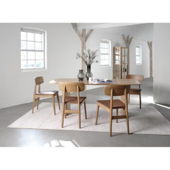 Jedálenský stôl s doskou v dubovom dekore 100x190 cm Nola – Unique Furniture - Image 3