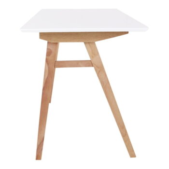 Biely stôl s hnedými nohami House Nordic Vojens Desk, dĺžka 120 cm - Image 3