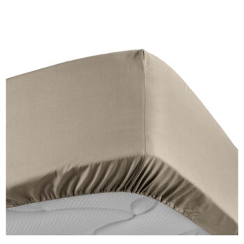 Svetlohnedá napínacia plachta z bavlneného perkálu 140x190 cm Percaline – douceur d'intérieur - Image 4