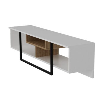 Biely TV stolík v dekore duba 149x40 cm Asal - Kalune Design - Image 2