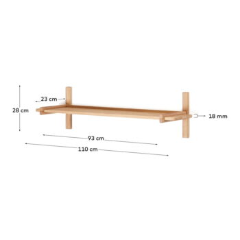 Modulárny policový systém z dubového dreva v prírodnej farbe 110x28 cm Sitra – Kave Home - Image 6