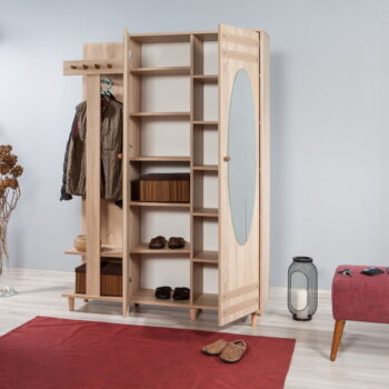Predsieňová zostava v dekore duba v prírodnej farbe Garmanto – Kalune Design - Image 6