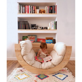 Biele/prírodné detské kresielko Montessori – Little Nice Things - Image 8