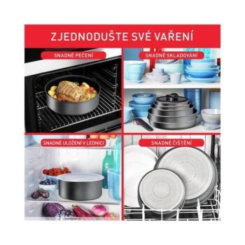 Hliníková súprava riadu 20 ks Ingenio Daily Chef On - Tefal - Image 3