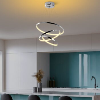 LED závesné svietidlo v striebornej farbe ø 50 cm Simit – Opviq lights - Image 7