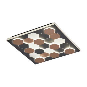 Čierne LED stropné svietidlo s hlasovým ovládaním/s ovládaním pomocou mobilnej aplikácie s kovovým tienidlom 55x55 cm Cifavo – CINQUE - Image 2
